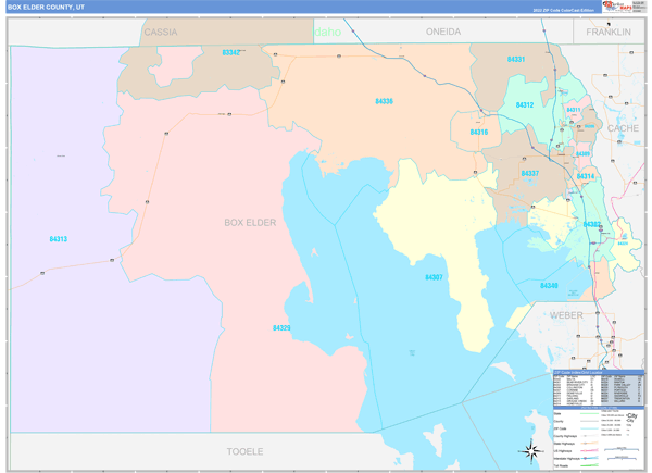 Box Elder County, UT Wall Map